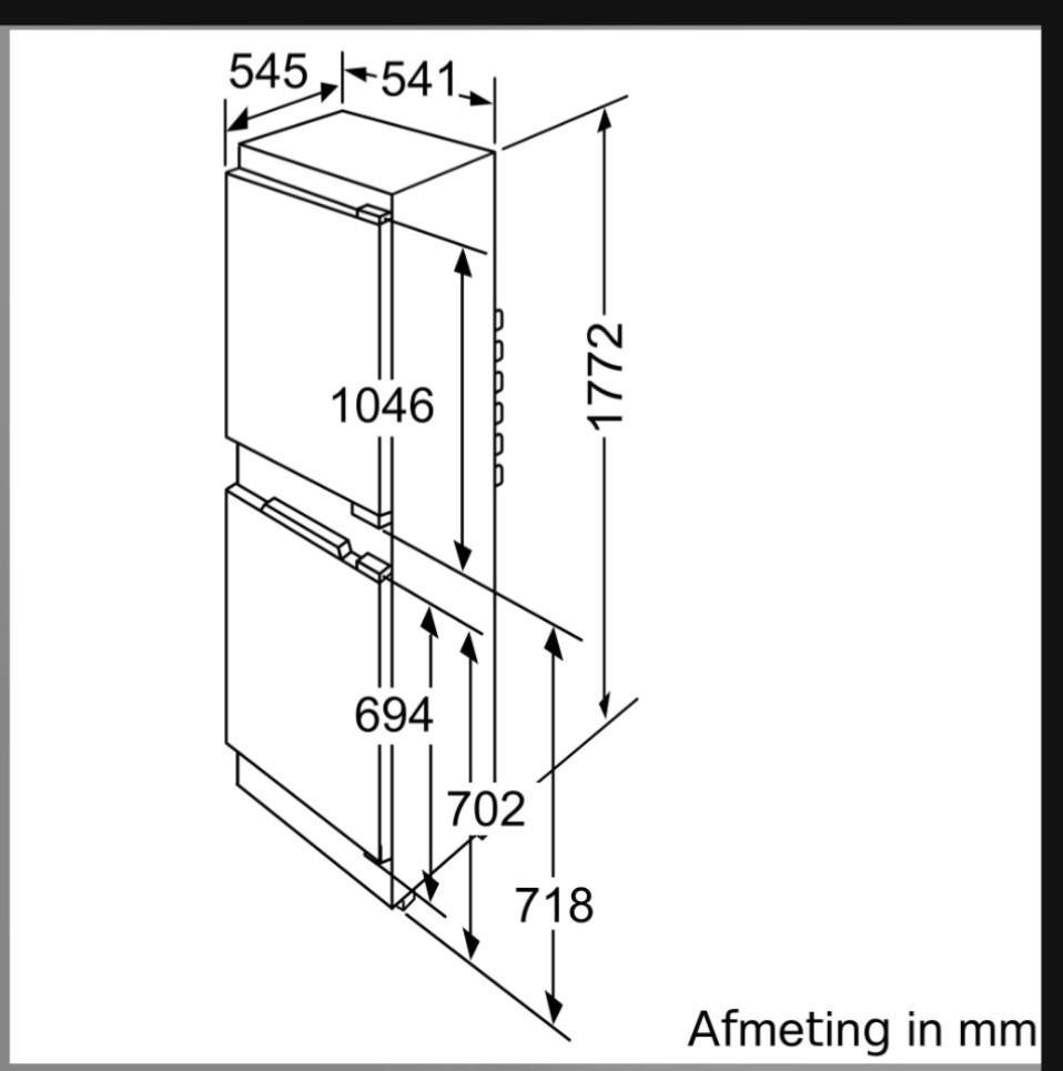 Bosch inbouw koel/vriescombinatie - gratis ophalen