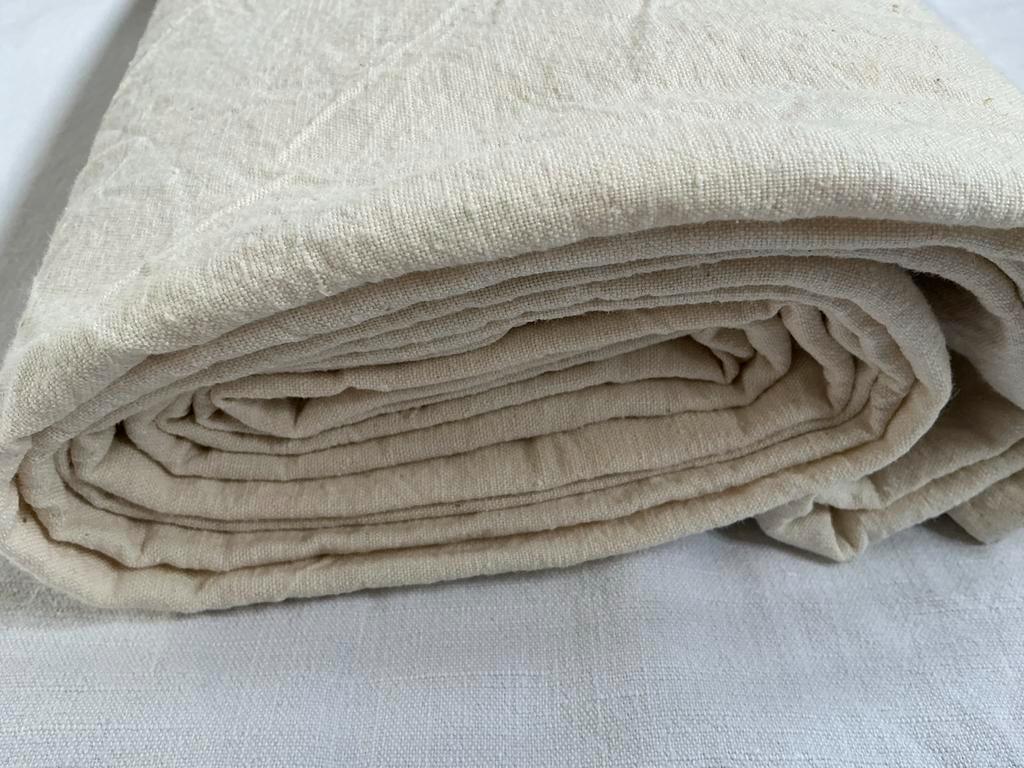 Mooi Frans linnen laken met opengewerkte rand - 2/3 m