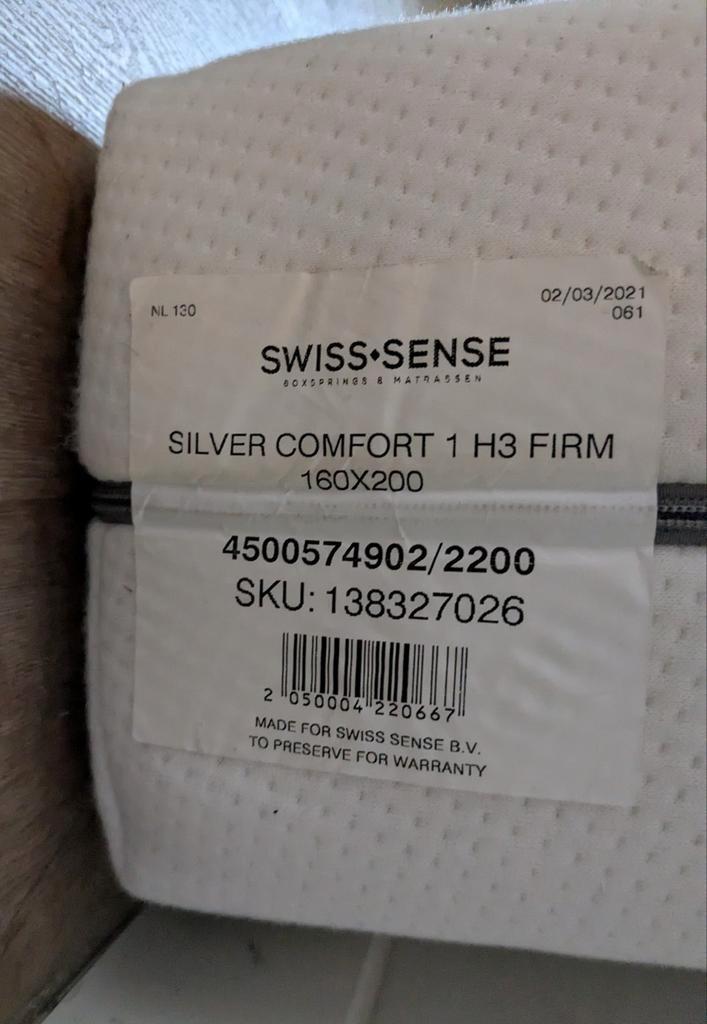 Gratis af te halen: Swiss Sense Tweepersoons Matras 160x200