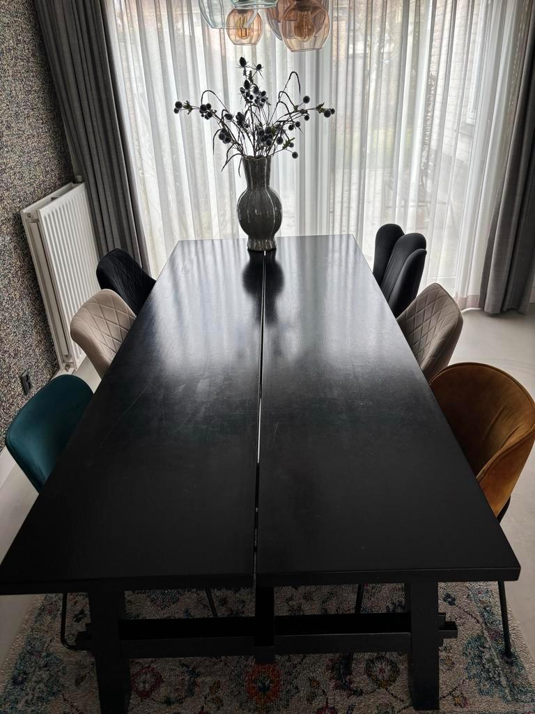 Gratis IKEA Skogsta eettafel acacia/zwart 235x100