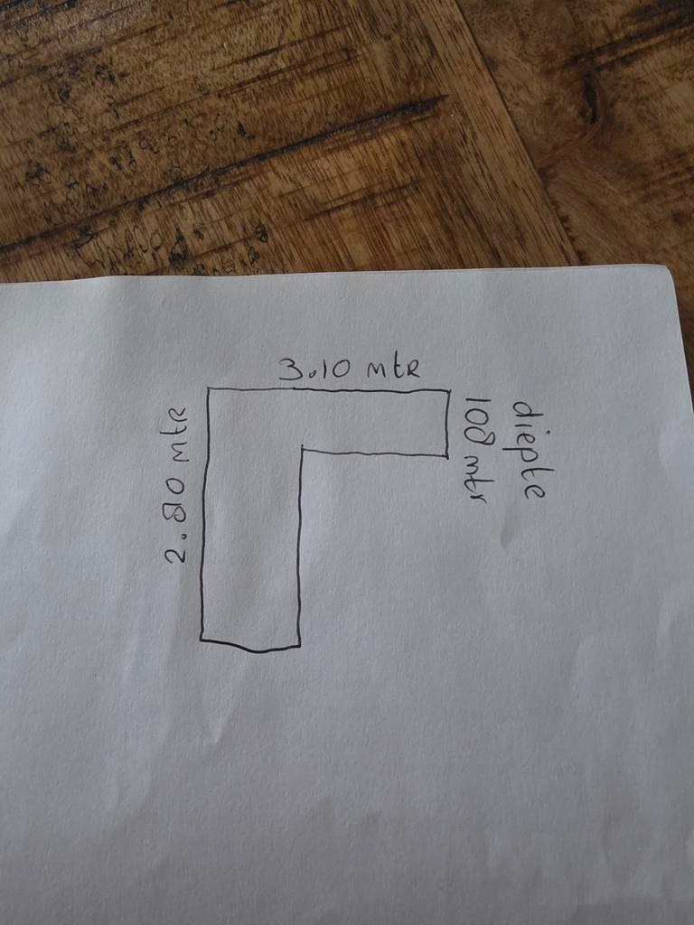 Grote Ribstof grijze  hoekbank gratis