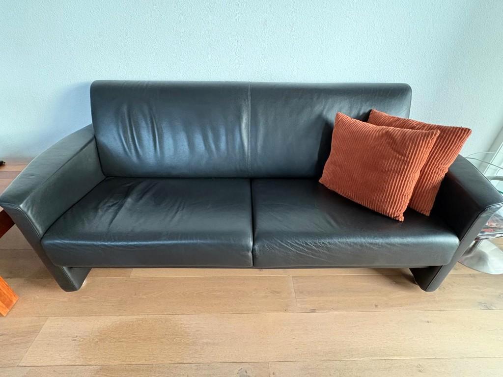 Zwart Leren 2.5 zits bank