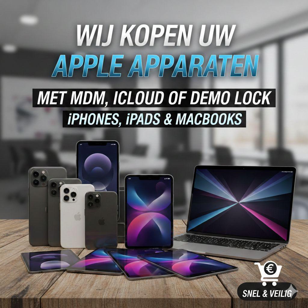 GEZOCHT Iphones, Ipads Met MDM/ICLOUD/DEMO LOCK