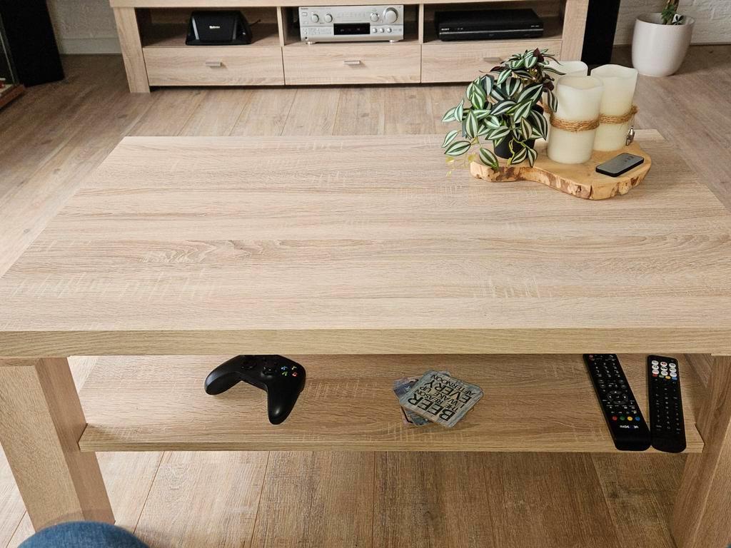 Tv meubel wit eiken fineer eventueel met salontafel