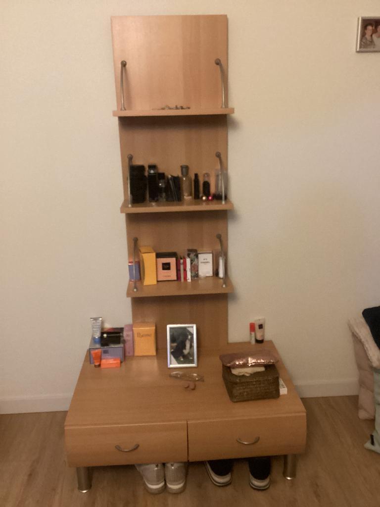 Slaapkamer bed + wandmeubel