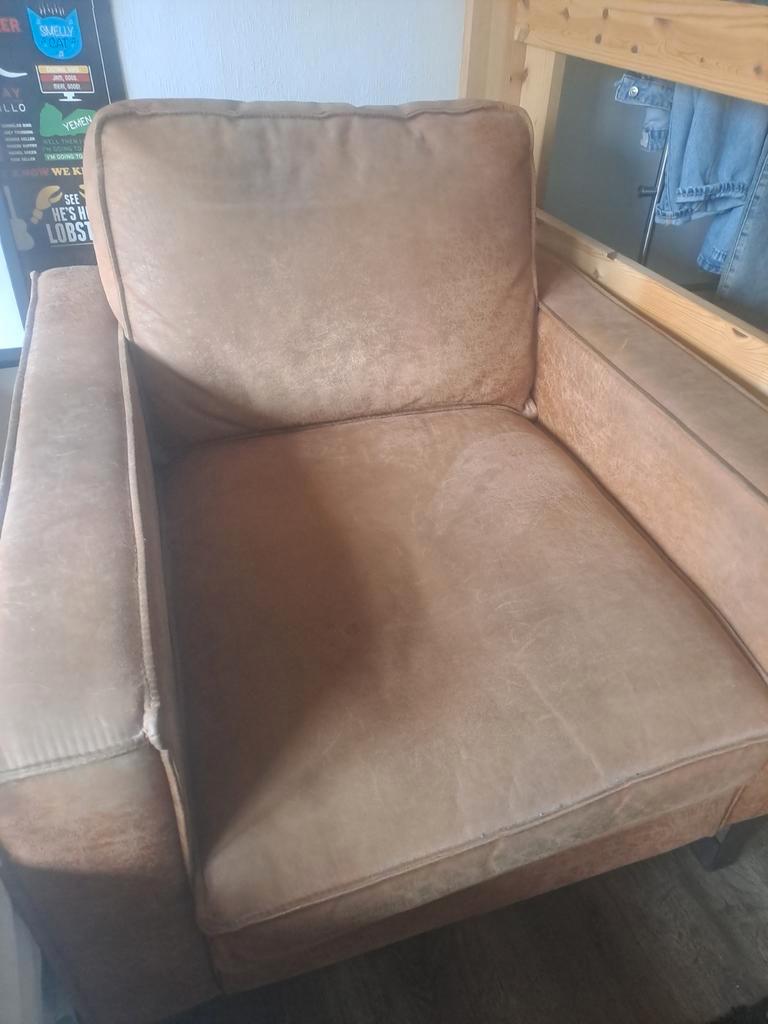 Robuuste zitstoel leer