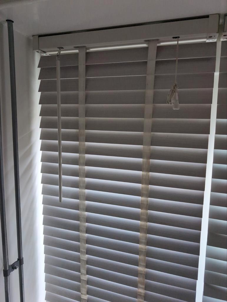 Houten lamellen, 4 stuks, wit/cremewit