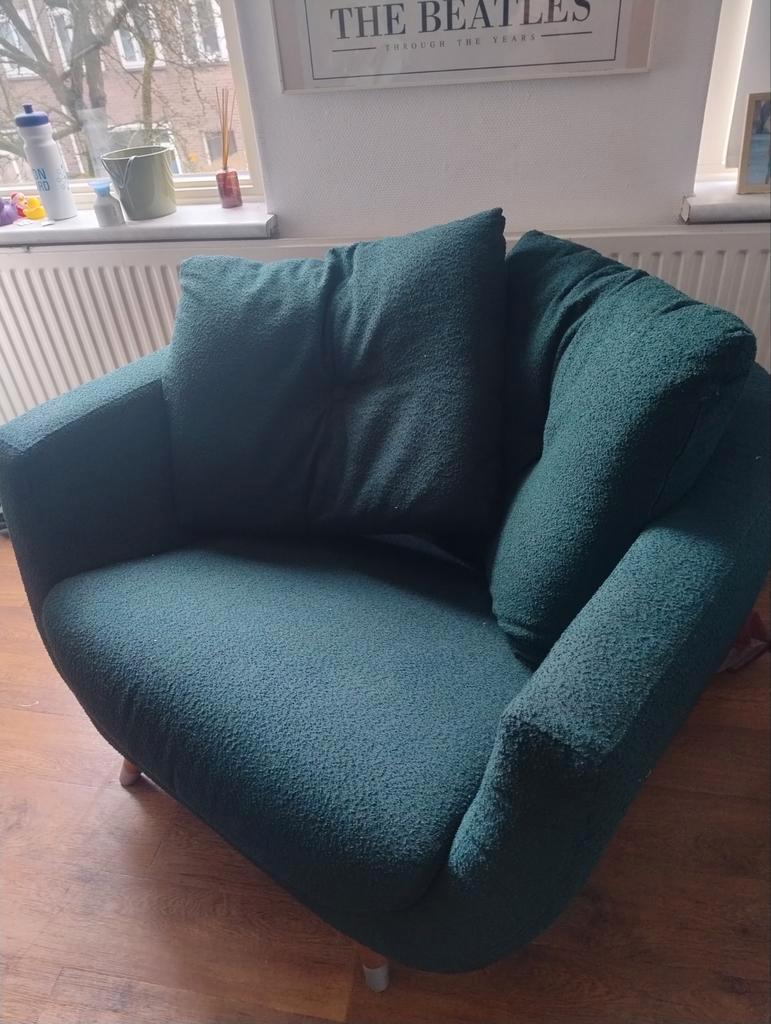 Groene Love Seat met 2 Kussens - Gratis Afhalen