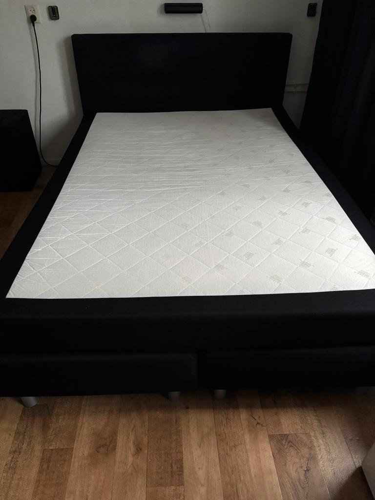 Boxspring 140x 200 zwart Cisano
