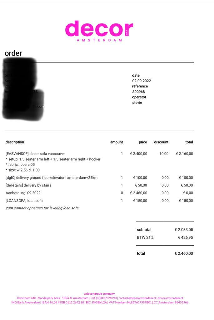 GRATIS AF TE HALEN Décor Amsterdam bank - zeer goede staat