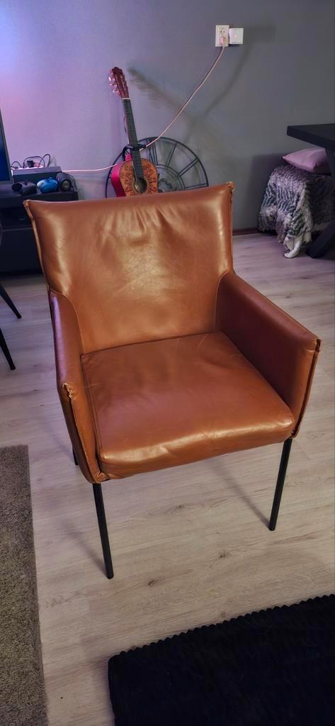 4 leren Eetkamerstoelen - Gratis Af te Halen