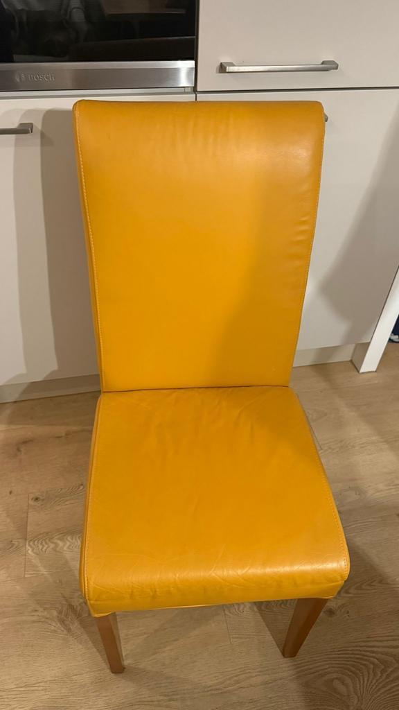 6 leren eetkamerstoelen in zeer goede staat