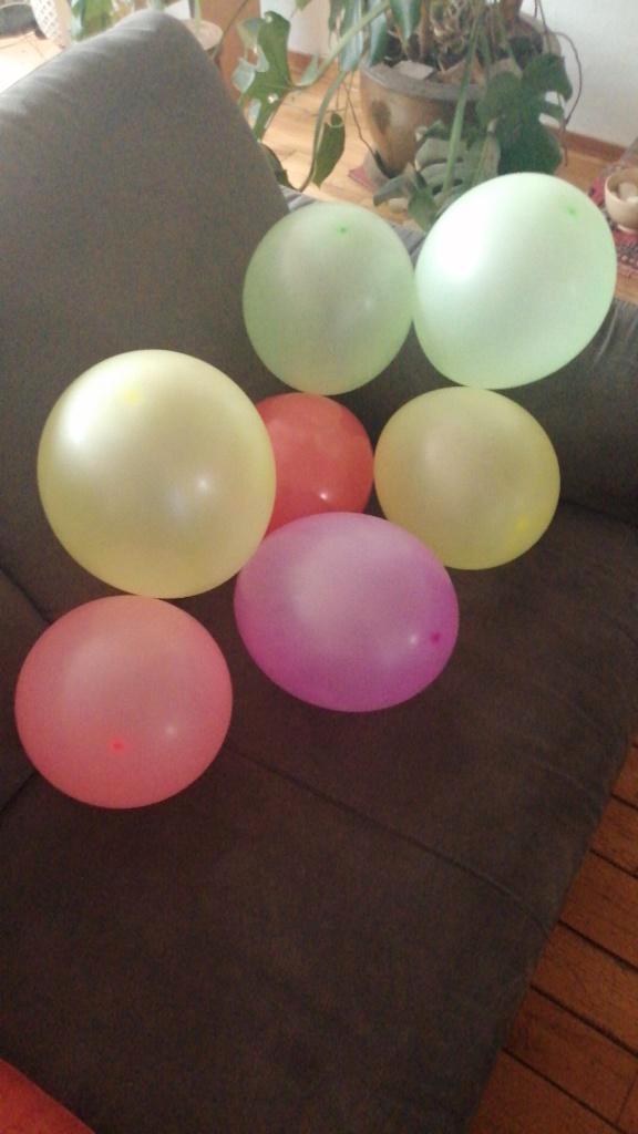 Ballonnen, slechts 1 x gebruikt