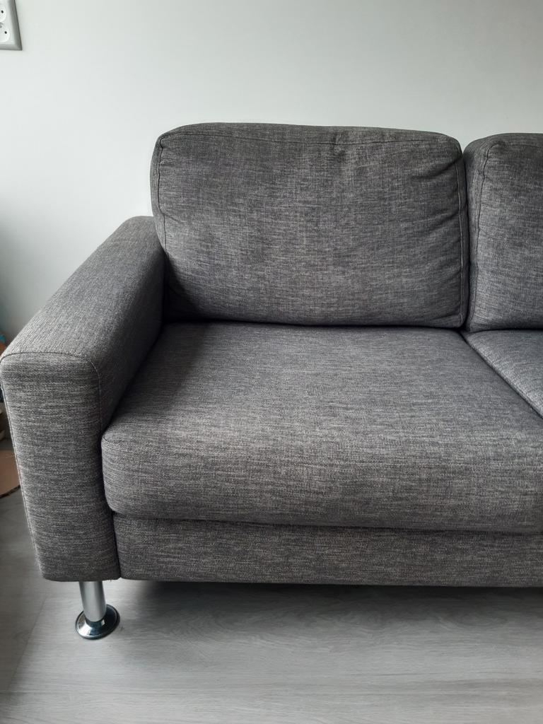 Bank donkergrijs, 2,5 zits.