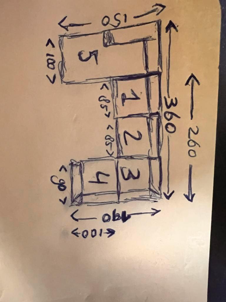 Hoek-/U-bank – flexibel in te delen – losse elementen
