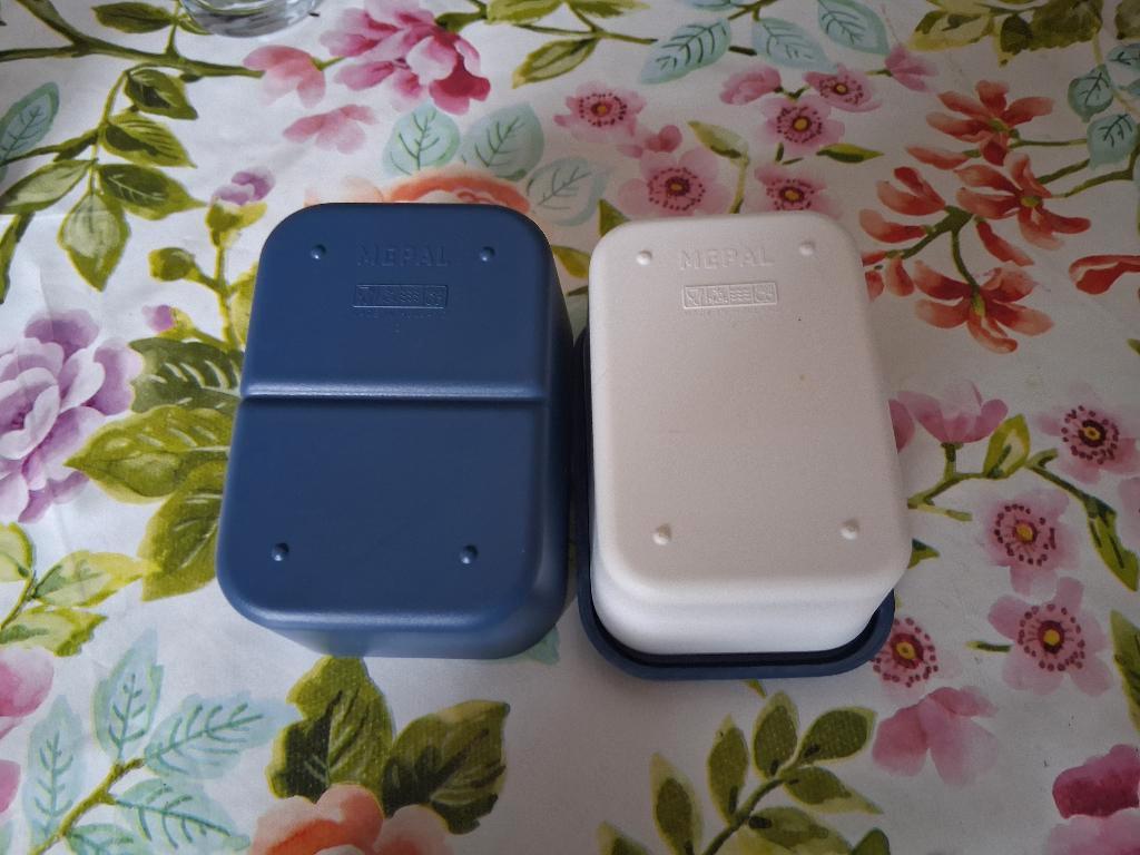 Mepal bentobakje + minibox met deksel - Nordic denim (blauw)