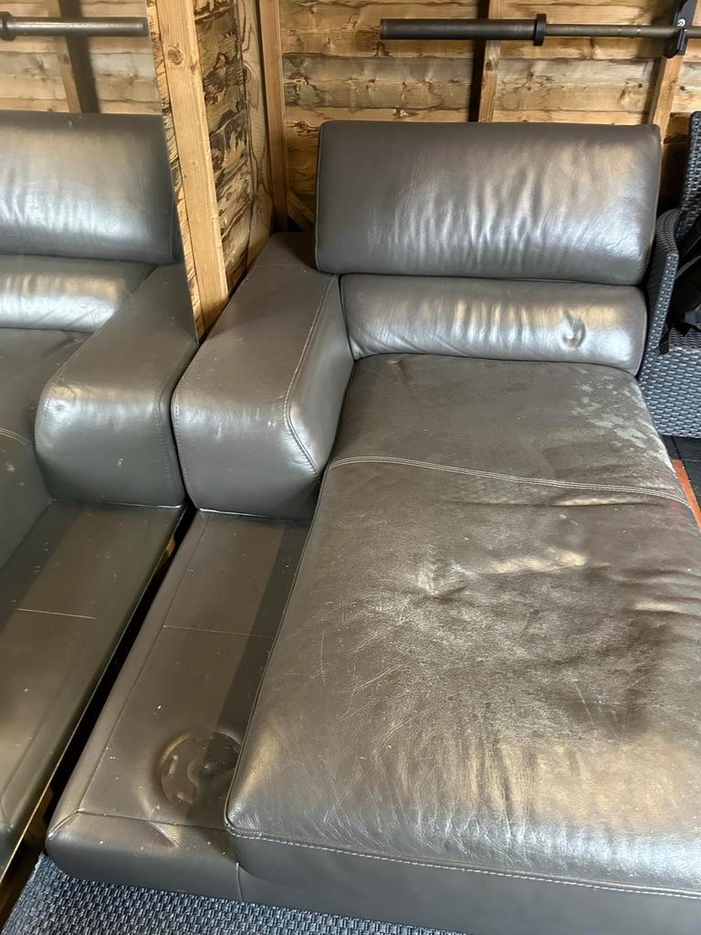 Gratis leren hoekbank - af te halen