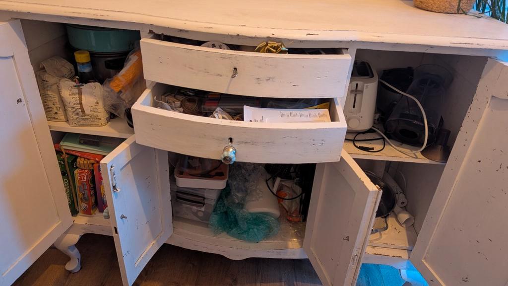 GRATIS - Dressoir kast wit baroque vintage stijl