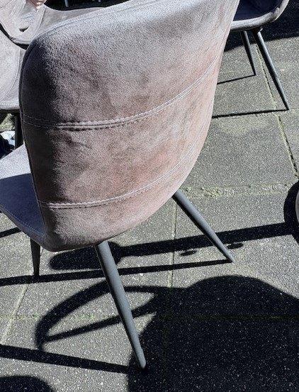 Eetkamer stoelen taupe 4 stuks