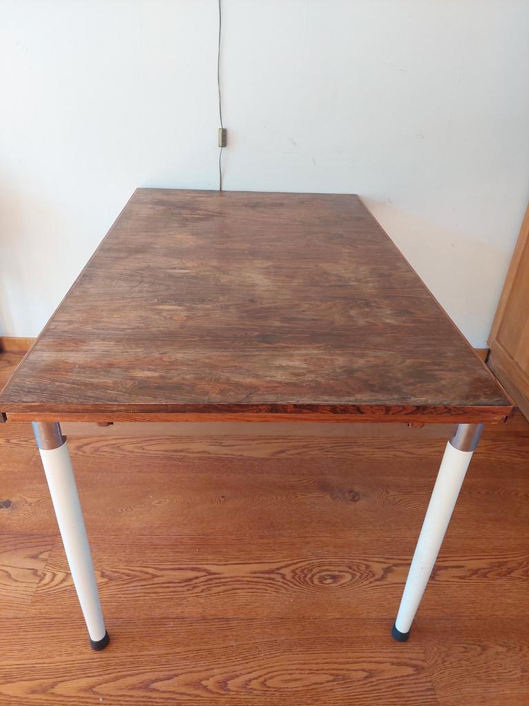 Art deco tafel 80x130, uitschuifbaar tot 2.50m. Opknapper, w